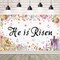 He Is Risen Backdrop Happy Easter Spring Banner Bunny Grass Jesus Cross Outdoor Indoor Front Door Wall Fence Background Decorations for Easter Festival 70.8 x 43.3 inch